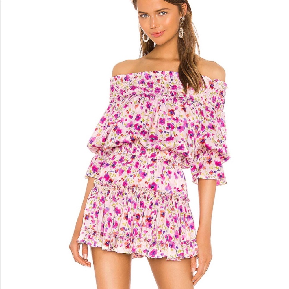 Darla Dress MISA Los Angeles brand:MISA Los Angeles Color: Fuchsia Floral